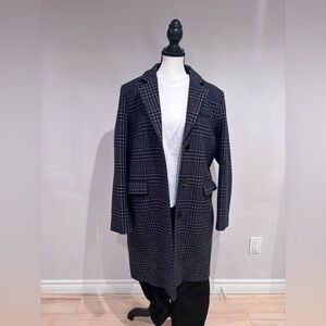 Selected Femme Plaid Women's Wool Blazer Coat size 40